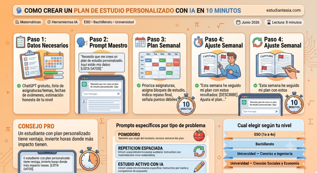 Plan de estudio con IA generado con ChatGPT.