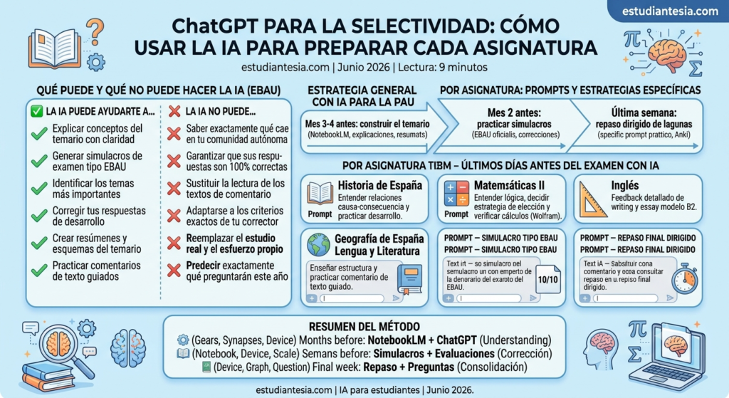 ChatGPT para la Selectividad preparando la PAU