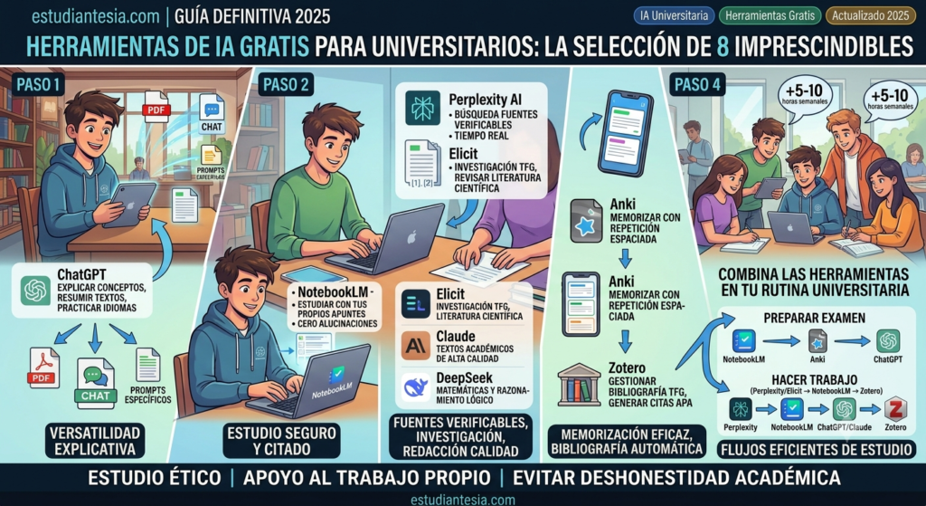 herramientas de IA gratis para estudiantes universitarios