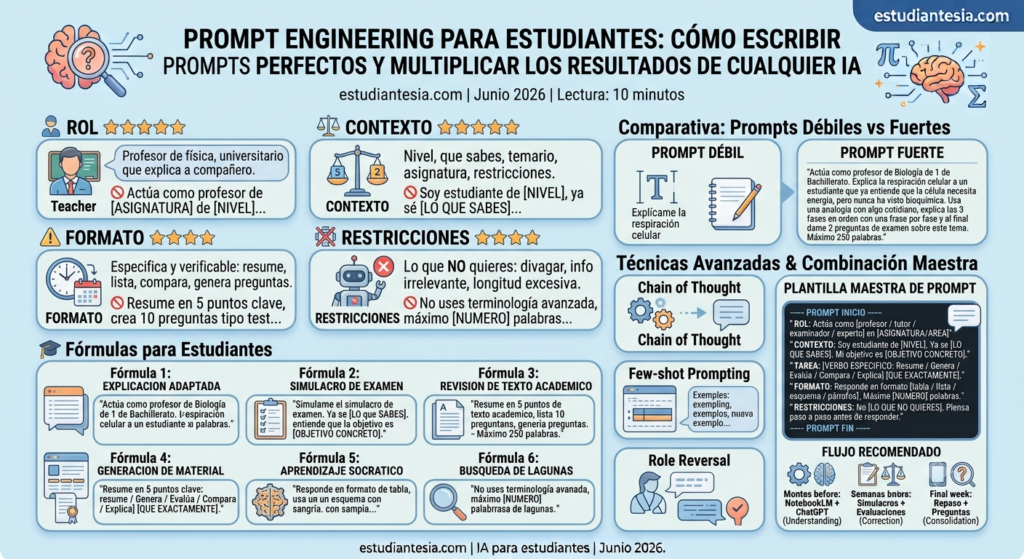Prompt engineering para estudiantes: fórmulas para ChatGPT.